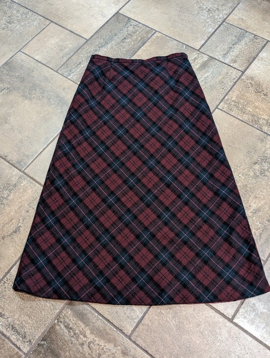 Vintage Eddie Bauer Dresses & Skirts - Vintage Eddie Bauer Tartan Plaid Wool Blend Maxi Skirt Chic Fall Classic Size 12